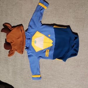 Disney Store Halloween Infant Baby Beast Costume One Piece Hat Beauty 3-6 months